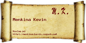 Menkina Kevin névjegykártya